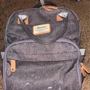 Gray and Tan Backpack